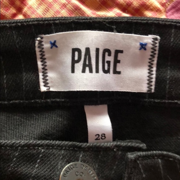 Paige Olga Steel Pinstripe Skinny Jeans size 28 - Picture 7 of 12